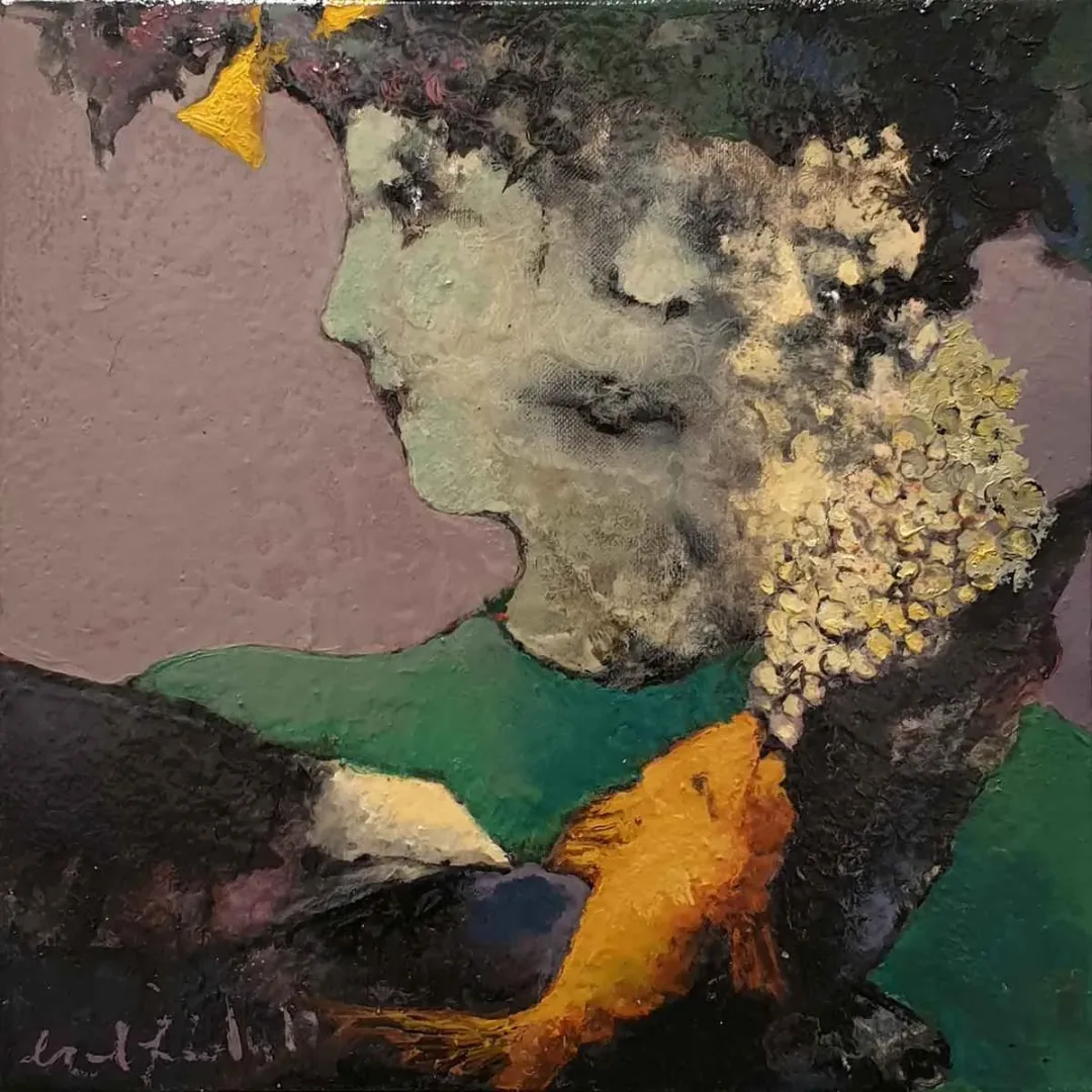 EROL PELİOĞLU — “İsimsiz”, 2019 "İsimsiz" eseri EROL PELİOĞLU tarafından 2019 yılında 25x25 cm ölçülerinde Tuval üzeri yağlı boya tekniği ile yapılmıştır.