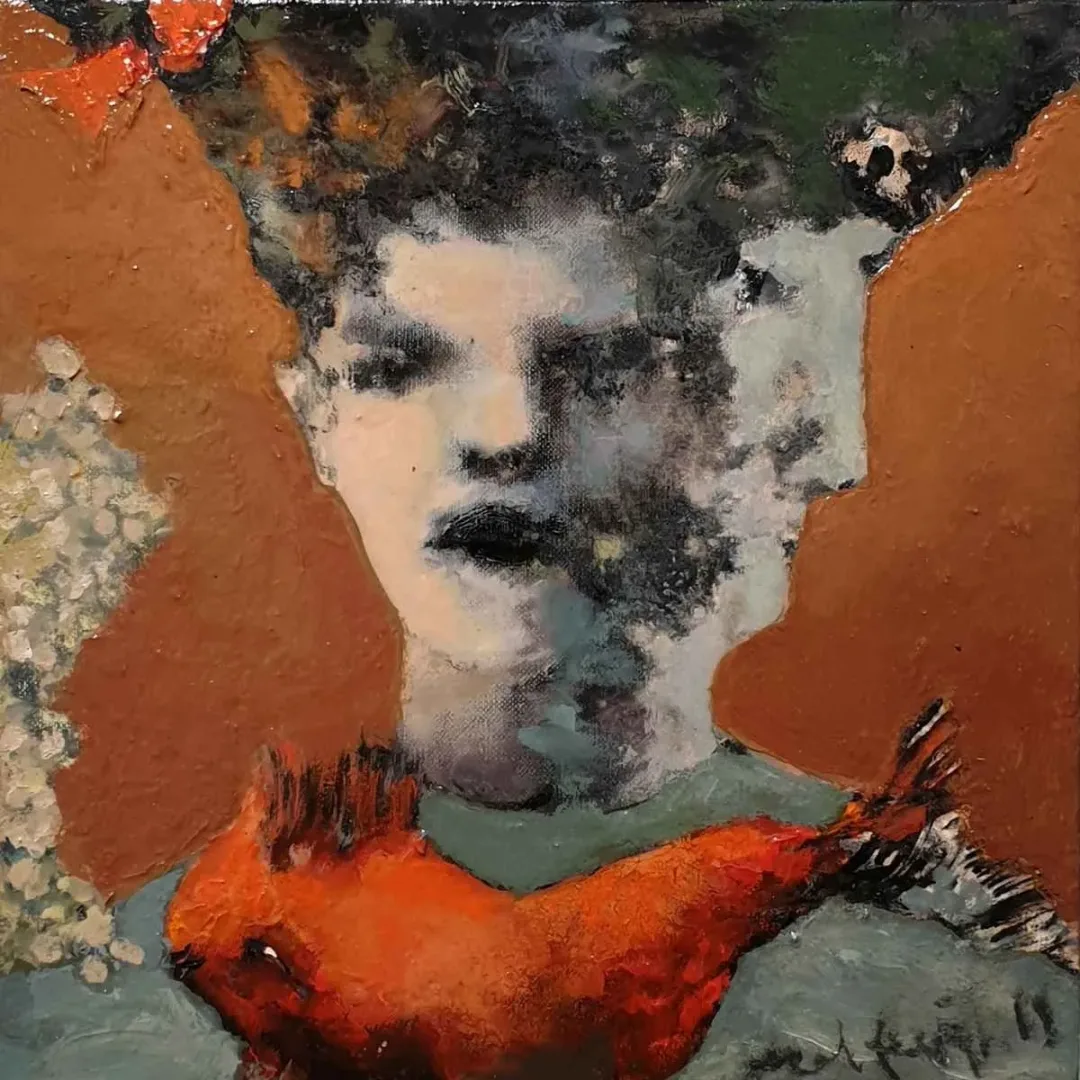 EROL PELİOĞLU — “İsimsiz”, 2019 "İsimsiz" eseri EROL PELİOĞLU tarafından 2019 yılında 25x25 cm ölçülerinde Tuval üzeri yağlı boya tekniği ile yapılmıştır.