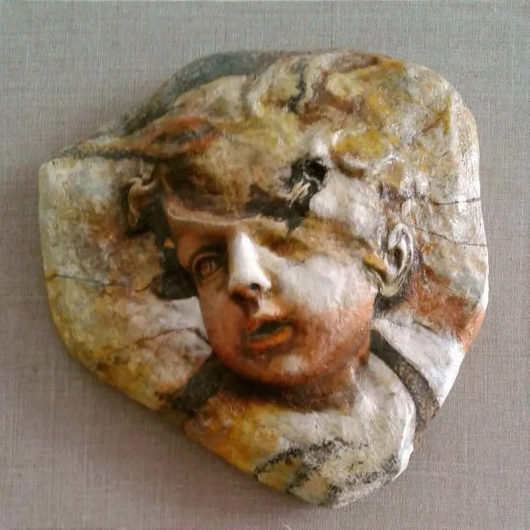 HASAN ÇAĞLAYAN — “İsimsiz”, 2019 "İsimsiz" eseri HASAN ÇAĞLAYAN tarafından 2019 yılında 25x25 cm ölçülerinde Yapay kaya üzeri karışık teknik tekniği ile yapılmıştır.
