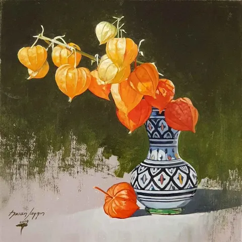 HASAN SAYGIN — “Untitled”, 2019 "İsimsiz" eseri HASAN SAYGIN tarafından 2019 yılında 25x25 cm ölçülerinde Tuval üzeri yağlı boya tekniği ile yapılmıştır.
