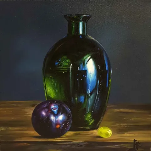 "İsimsiz" eseri HÜSEYİN FEYZULLAH tarafından 2019 yılında 25x25 cm ölçülerinde Tuval üzeri yağlı boya tekniği ile yapılmıştır.