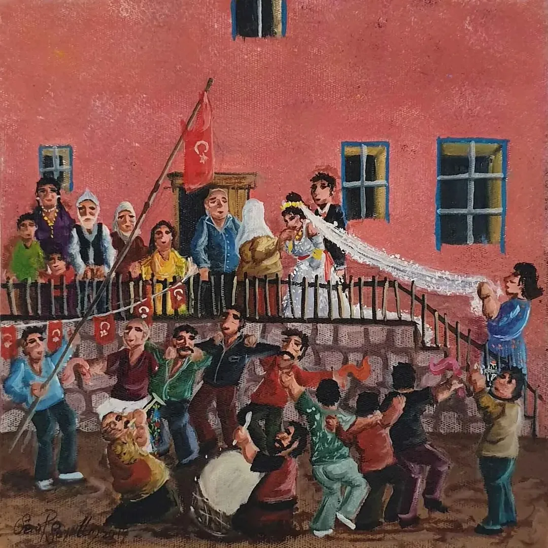 yakınlaştır "İsimsiz" eseri SERAP SOYALTIN tarafından 2019 yılında 25x25 cm ölçülerinde Tuval üzeri yağlı boya tekniği ile yapılmıştır.