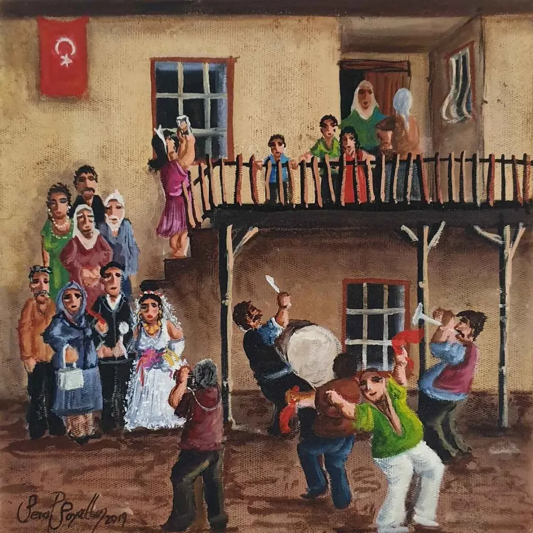 yakınlaştır "İsimsiz" eseri SERAP SOYALTIN tarafından 2019 yılında 25x25 cm ölçülerinde Tuval üzeri yağlı boya tekniği ile yapılmıştır.