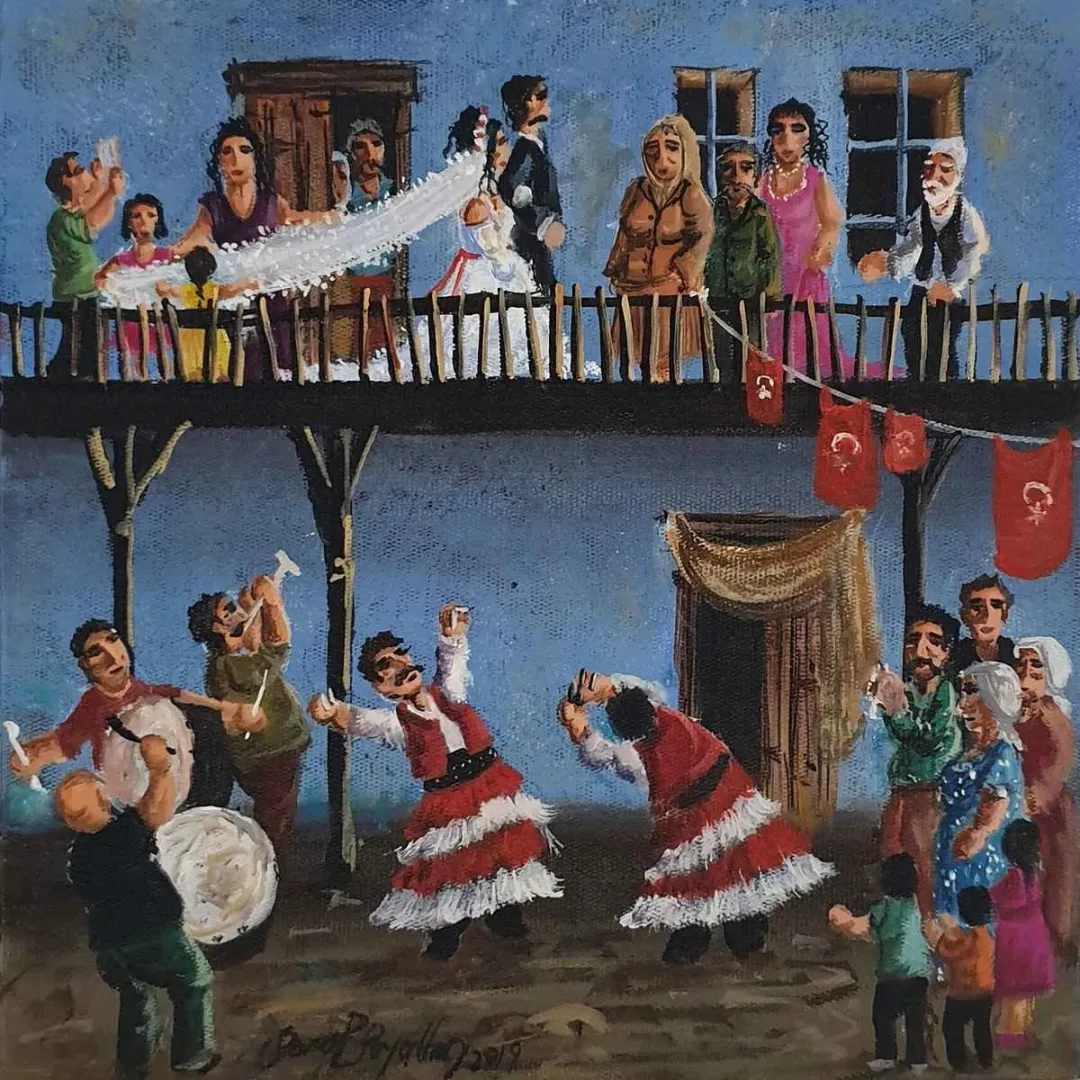 yakınlaştır "İsimsiz" eseri SERAP SOYALTIN tarafından 2019 yılında 25x25 cm ölçülerinde Tuval üzeri yağlı boya tekniği ile yapılmıştır.