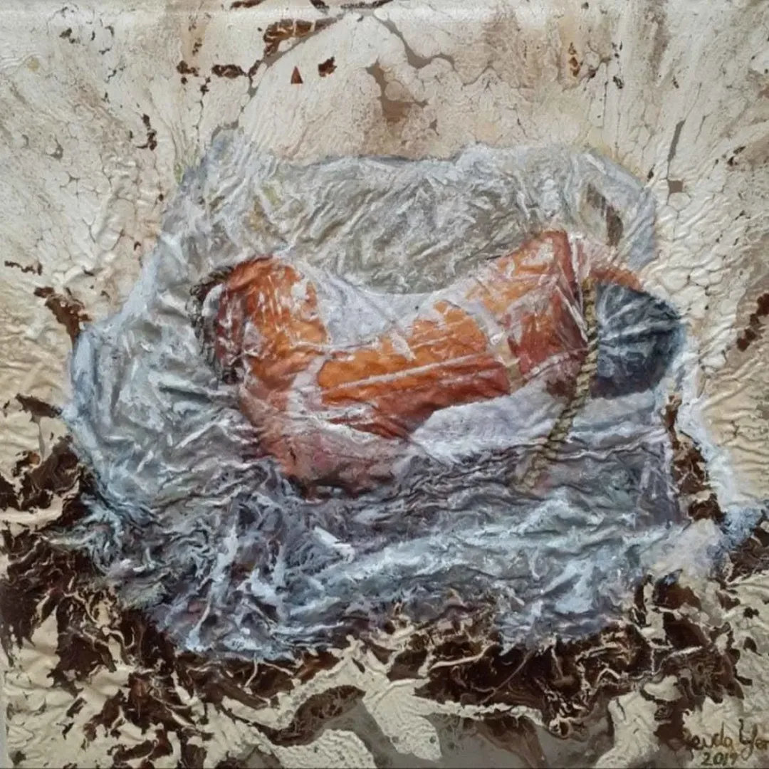SEVDA YENİPINAR — “İsimsiz”, 2019 "İsimsiz" eseri SEVDA YENİPINAR tarafından 2019 yılında 25x25 cm ölçülerinde Tuval üzeri yağlı boya tekniği ile yapılmıştır.