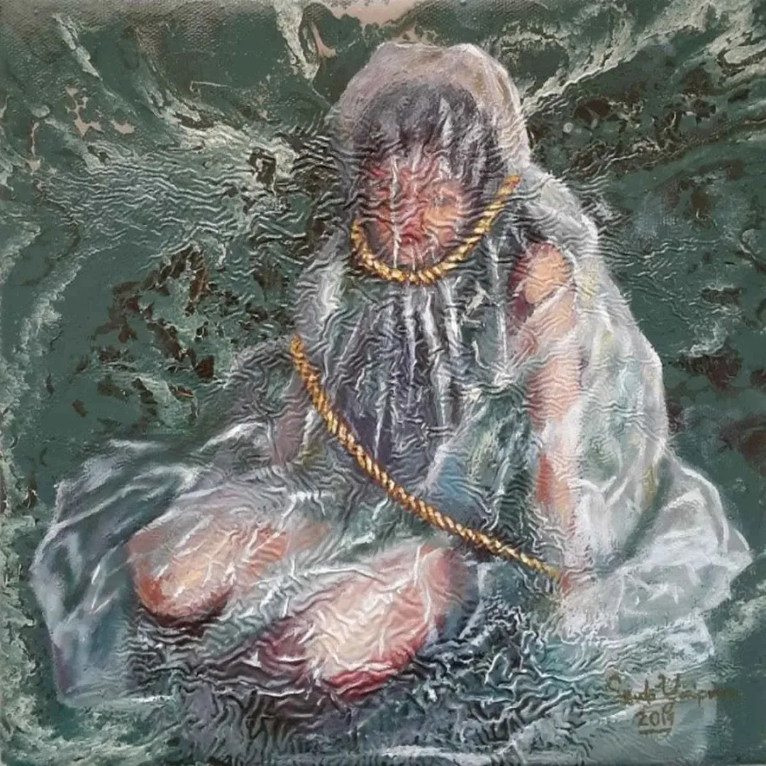 SEVDA YENİPINAR — “İsimsiz”, 2019 "İsimsiz" eseri SEVDA YENİPINAR tarafından 2019 yılında 25x25 cm ölçülerinde Tuval üzeri yağlı boya tekniği ile yapılmıştır.
