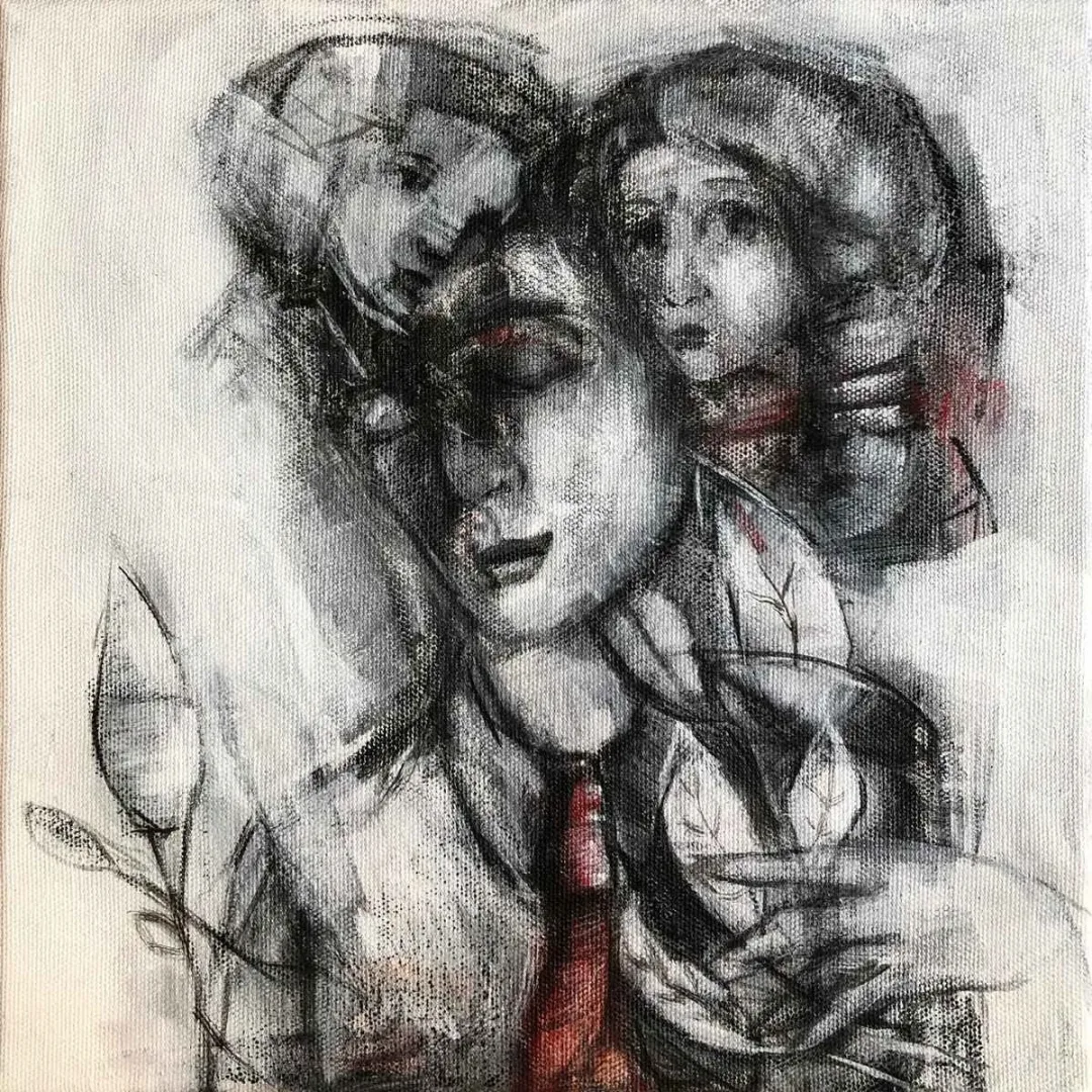 SİMGE KALFAOĞLU — “İsimsiz”, 2019 "İsimsiz" eseri SİMGE KALFAOĞLU tarafından 2019 yılında 25x25 cm ölçülerinde Tuval üzeri yağlı boya tekniği ile yapılmıştır.