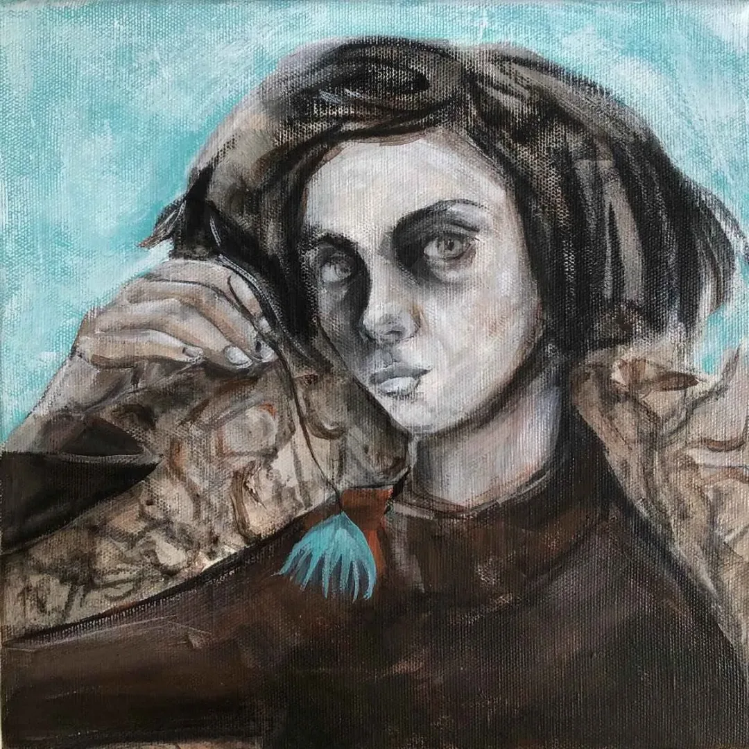 SİMGE KALFAOĞLU — “İsimsiz”, 2019 "İsimsiz" eseri SİMGE KALFAOĞLU tarafından 2019 yılında 25x25 cm ölçülerinde Tuval üzeri yağlı boya tekniği ile yapılmıştır.
