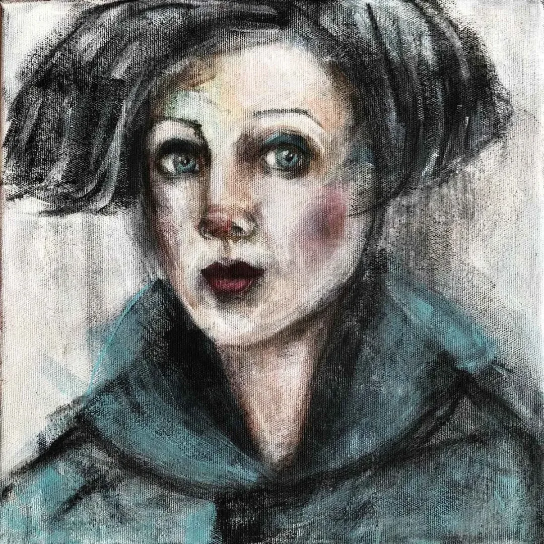 SİMGE KALFAOĞLU — “İsimsiz”, 2019 "İsimsiz" eseri SİMGE KALFAOĞLU tarafından 2019 yılında 25x25 cm ölçülerinde Tuval üzeri yağlı boya tekniği ile yapılmıştır.