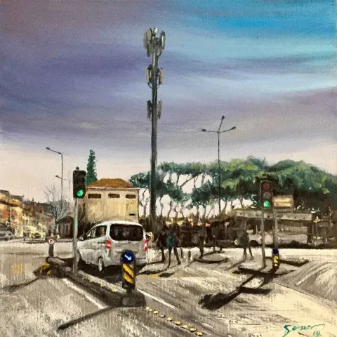 "Çanakkale" eseri SONER CİVRİZOĞLU tarafından 2019 yılında 25x25 cm ölçülerinde Tuval üzeri yağlı boya tekniği ile yapılmıştır.
