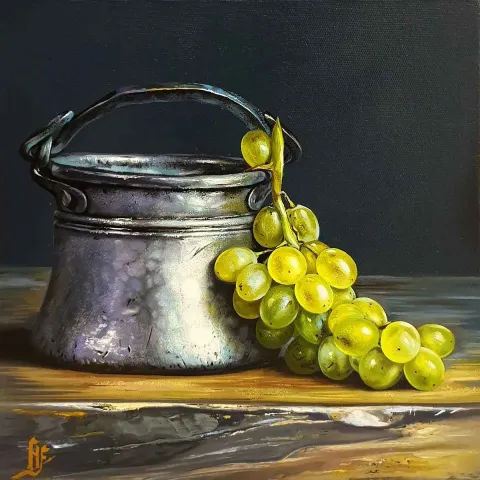 "İsimsiz" eseri HÜSEYİN FEYZULLAH tarafından 2019 yılında 25x25 cm ölçülerinde Tuval üzeri yağlı boya tekniği ile yapılmıştır.