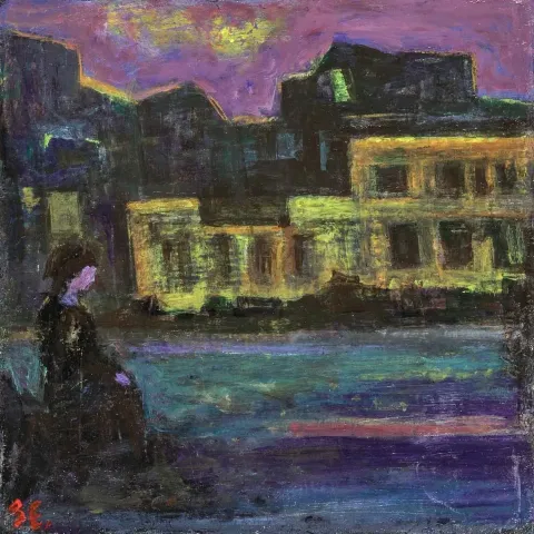 "İsimsiz" eseri SÜLEYMAN ERDAL tarafından 2019 yılında 25x25 cm ölçülerinde Tuval üzeri yağlı boya tekniği ile yapılmıştır.