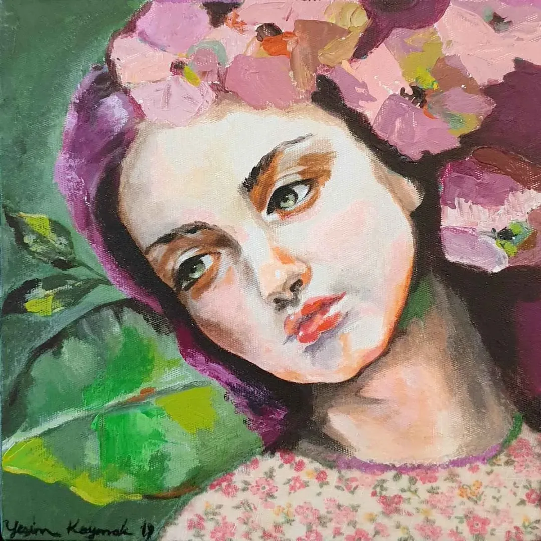 YEŞİM KAYMAK — “İsimsiz”, 2019 "İsimsiz" eseri YEŞİM KAYMAK tarafından 2019 yılında 25x25 cm ölçülerinde Tuval üzeri akrilik boya tekniği ile yapılmıştır.