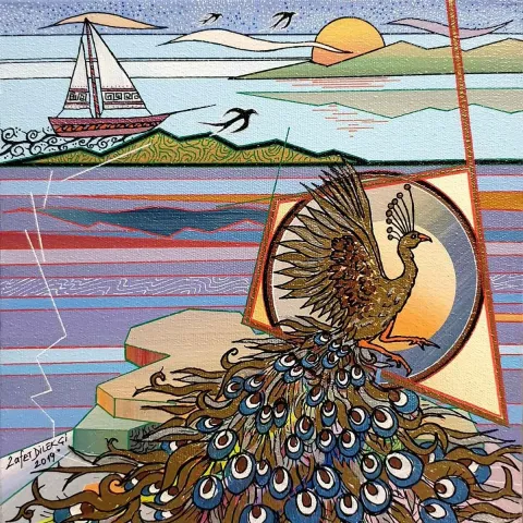 ZAFER DİLEKÇİ — “İsimsiz”, 2019 "İsimsiz" eseri ZAFER DİLEKÇİ tarafından 2019 yılında 25x25 cm ölçülerinde Tuval üzeri akrilik boya tekniği ile yapılmıştır.
