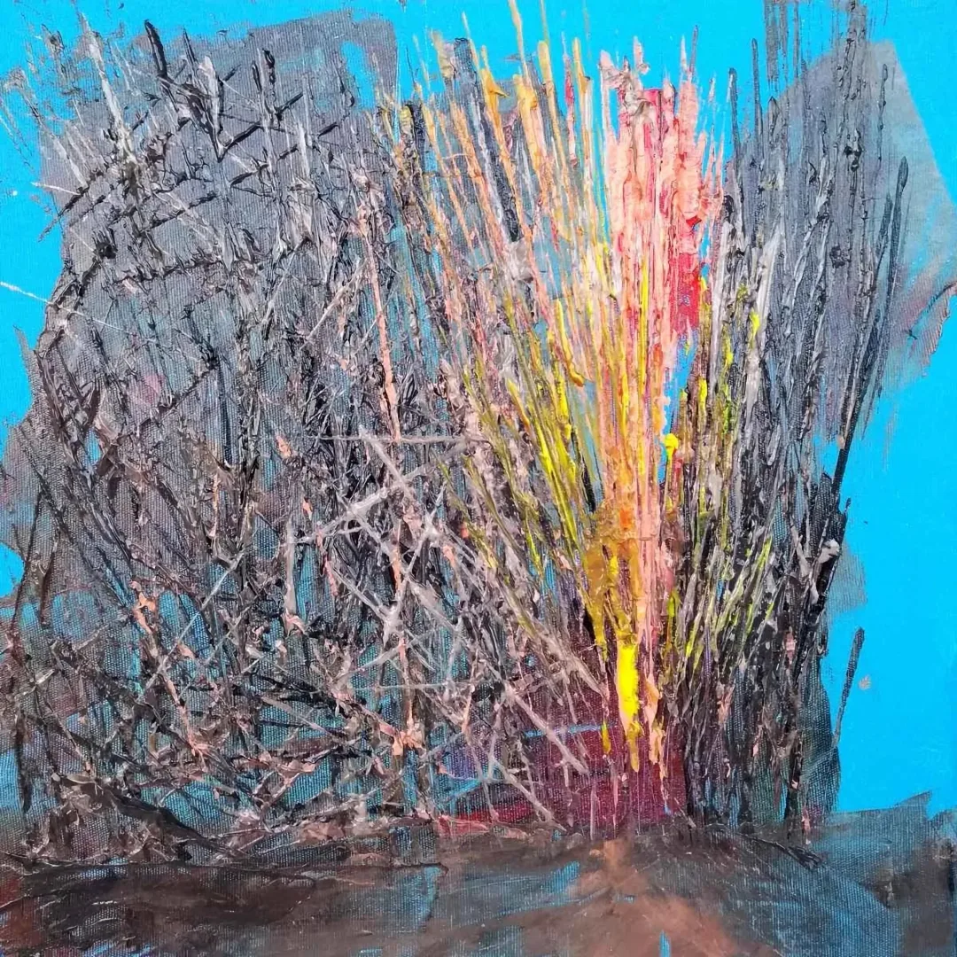"İsimsiz" eseri YAVUZ AYHAN tarafından 2019 yılında 25x25 cm ölçülerinde Tuval üzeri yağlı boya tekniği ile yapılmıştır.