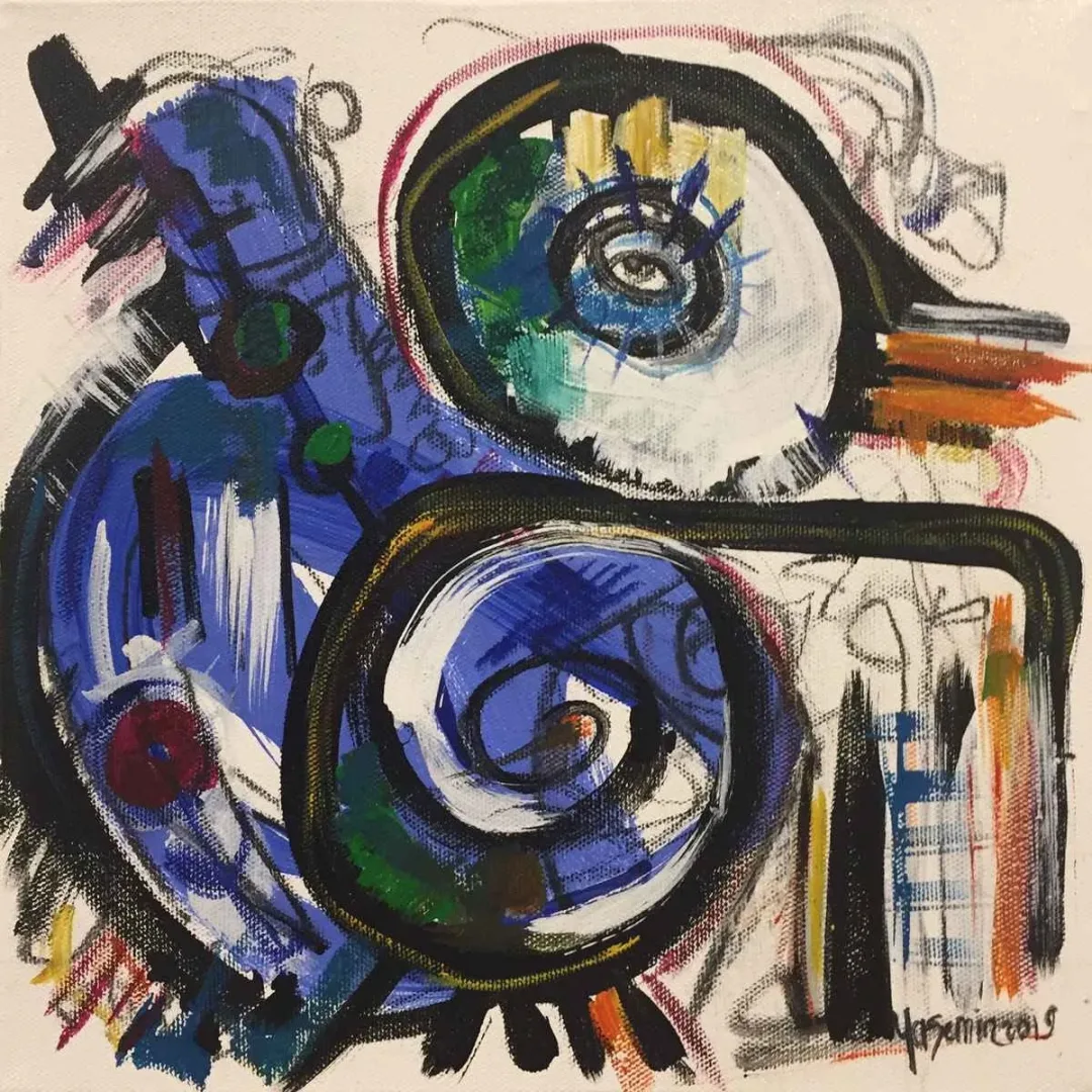 YASEMİN TUNA — “İsimsiz”, 2019 "İsimsiz" eseri YASEMİN TUNA tarafından 2019 yılında 25x25 cm ölçülerinde Tuval üzeri yağlı boya tekniği ile yapılmıştır.