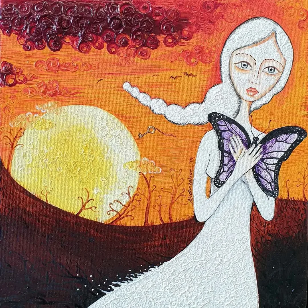 ZEKİYE AKALIN — “İsimsiz”, 2019 "İsimsiz" eseri ZEKİYE AKALIN tarafından 2019 yılında 25x25 cm ölçülerinde Tuval üzeri yağlı boya tekniği ile yapılmıştır.