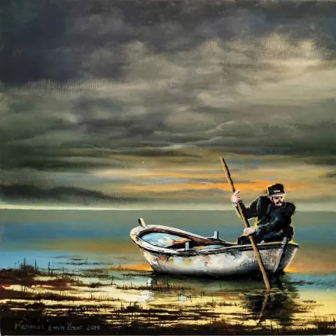 "İsimsiz" eseri MEHMET EMİN ÖZER tarafından 2019 yılında 25x25 cm ölçülerinde Tuval üzeri yağlı boya tekniği ile yapılmıştır.