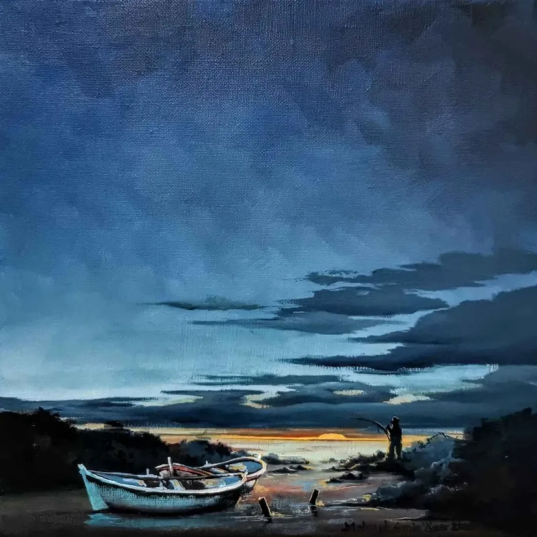 MEHMET EMİN ÖZER — “İsimsiz”, 2019 "İsimsiz" eseri MEHMET EMİN ÖZER tarafından 2019 yılında 25x25 cm ölçülerinde Tuval üzeri yağlı boya tekniği ile yapılmıştır.