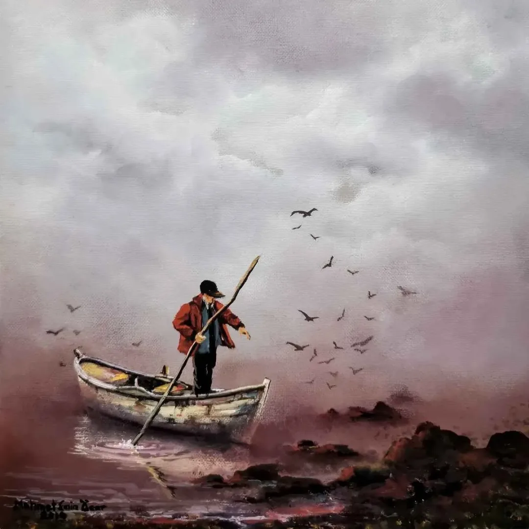 MEHMET EMİN ÖZER — “İsimsiz”, 2019 "İsimsiz" eseri MEHMET EMİN ÖZER tarafından 2019 yılında 25x25 cm ölçülerinde Tuval üzeri yağlı boya tekniği ile yapılmıştır.