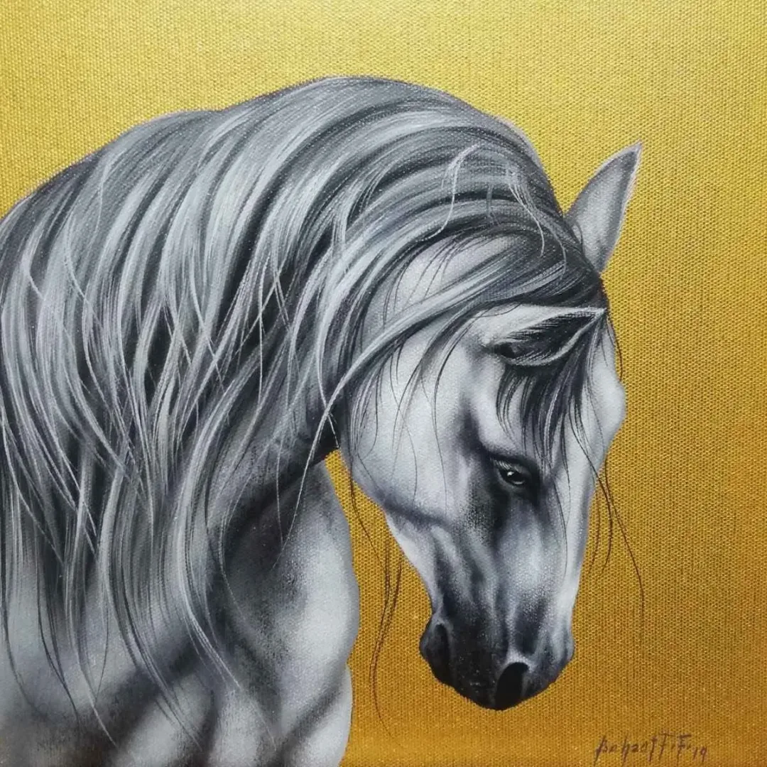 yakınlaştır "Golden Age" eseri BEHZAT FEYZULLAH tarafından 2019 yılında 25x25 cm ölçülerinde Tuval üzeri yağlı boya tekniği ile yapılmıştır.