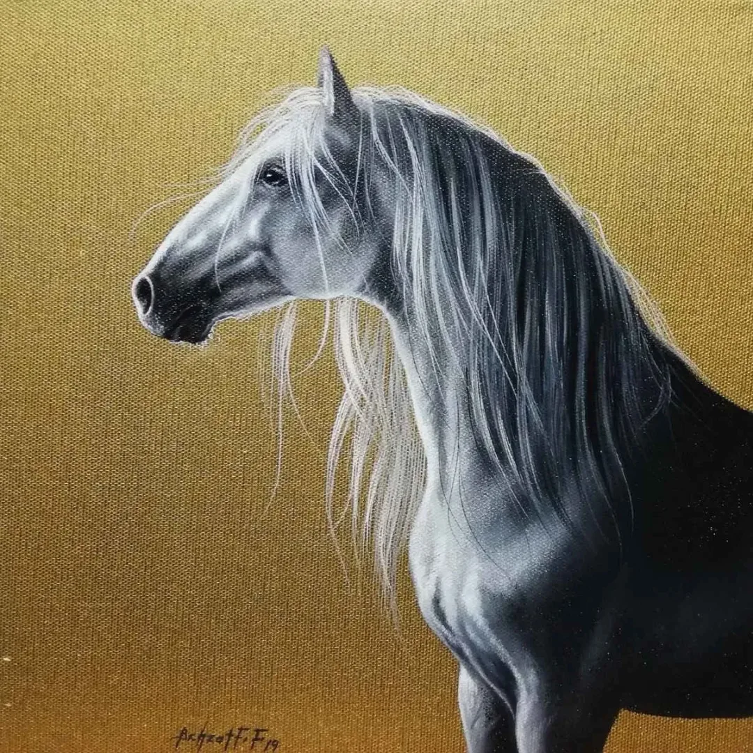 "Golden Age" eseri BEHZAT FEYZULLAH tarafından 2019 yılında 25x25 cm ölçülerinde Tuval üzeri yağlı boya tekniği ile yapılmıştır.