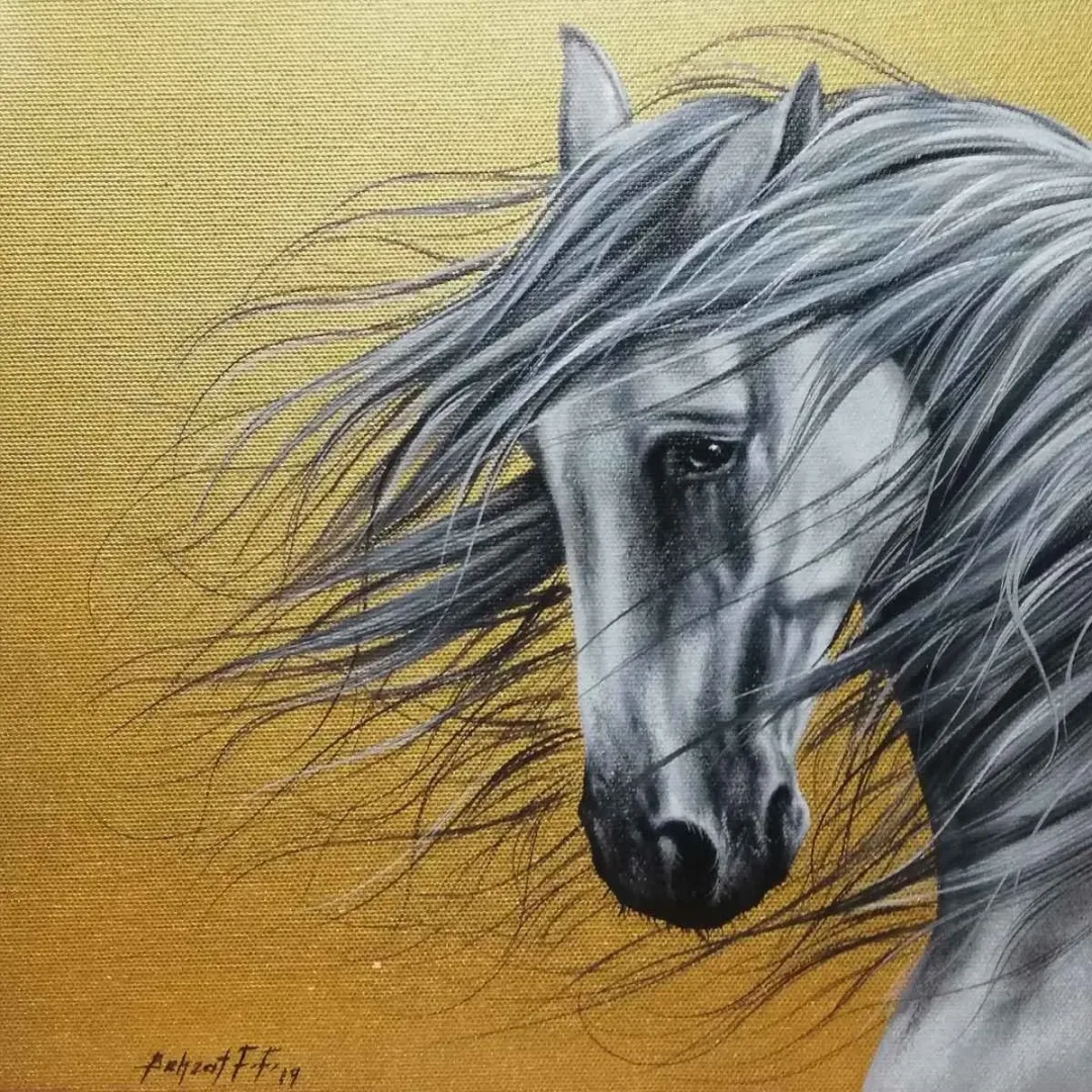 yakınlaştır "Golden Age" eseri BEHZAT FEYZULLAH tarafından 2019 yılında 25x25 cm ölçülerinde Tuval üzeri yağlı boya tekniği ile yapılmıştır.