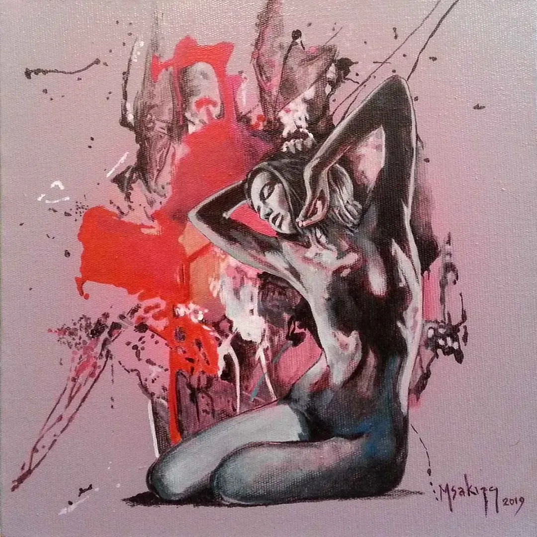 yakınlaştır "Miskin Öfke" eseri MEHMET SAKIZCI tarafından 2019 yılında 25x25 cm ölçülerinde Tuval üzeri akrilik boya tekniği ile yapılmıştır.
