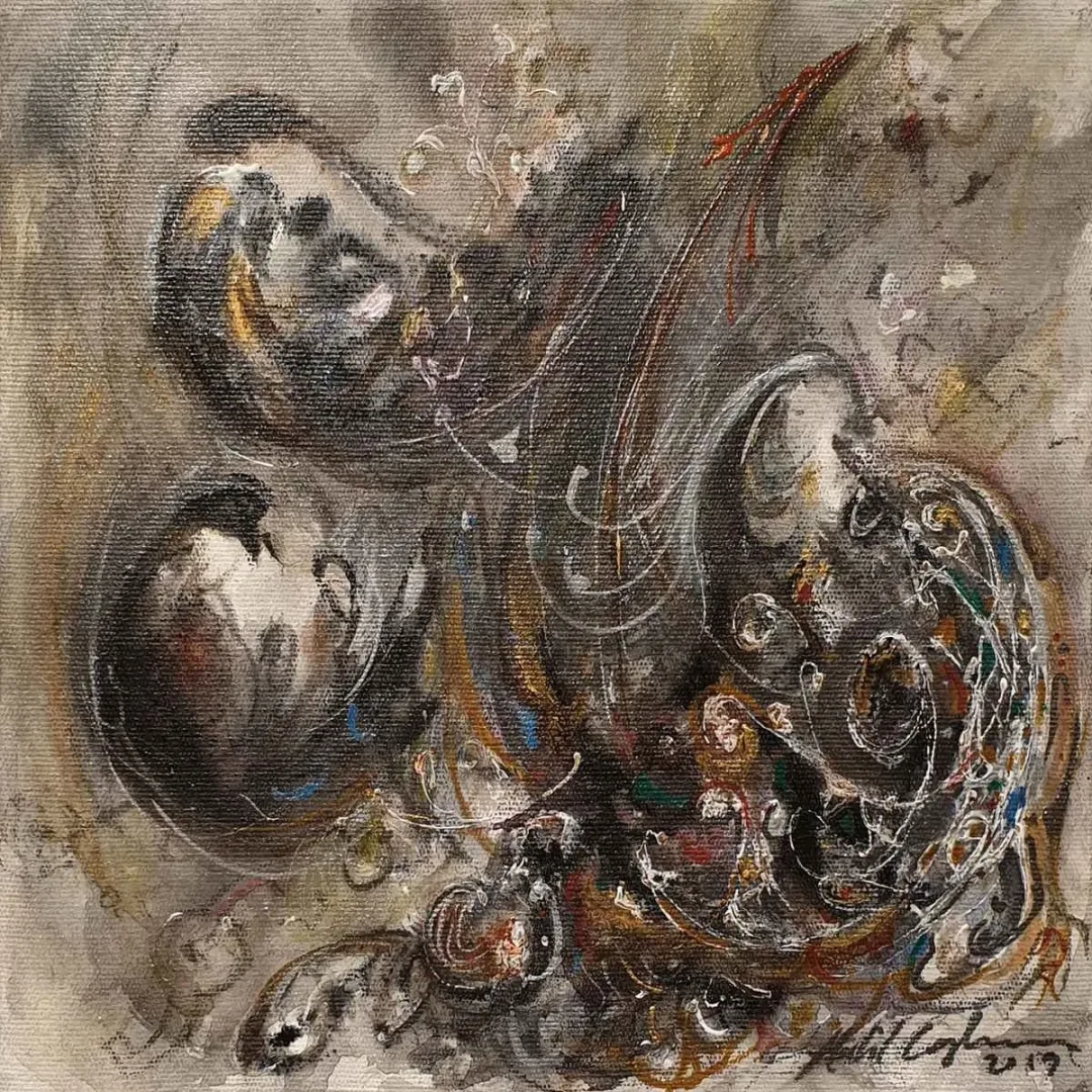 HALİL COŞKUN — “İsimsiz”, 2019 "İsimsiz" eseri HALİL COŞKUN tarafından 2019 yılında 25x25 cm ölçülerinde Tuval üzeri yağlı boya tekniği ile yapılmıştır.