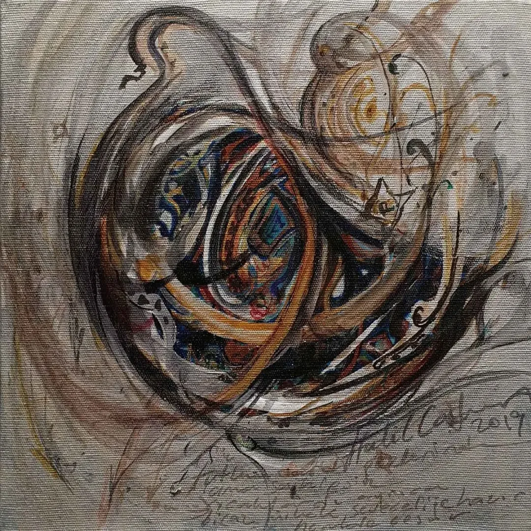 HALİL COŞKUN — “İsimsiz”, 2019 "İsimsiz" eseri HALİL COŞKUN tarafından 2019 yılında 25x25 cm ölçülerinde Tuval üzeri yağlı boya tekniği ile yapılmıştır.