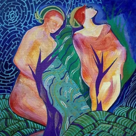 NECMETTİN ÖZLÜ — “Untitled”, 2019 "İsimsiz" eseri NECMETTİN ÖZLÜ tarafından 2019 yılında 25x25 cm ölçülerinde Tuval üzeri akrilik boya tekniği ile yapılmıştır.