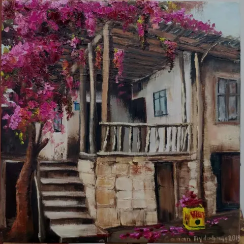 "İsimsiz" eseri CANAN AYDOĞMUŞ tarafından 2019 yılında 25x25 cm ölçülerinde Tuval üzeri yağlı boya tekniği ile yapılmıştır.