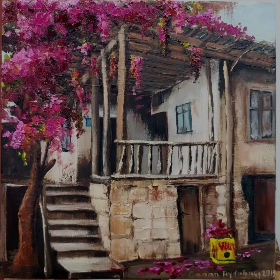 "İsimsiz" eseri CANAN AYDOĞMUŞ tarafından 2019 yılında 25x25 cm ölçülerinde Tuval üzeri yağlı boya tekniği ile yapılmıştır.