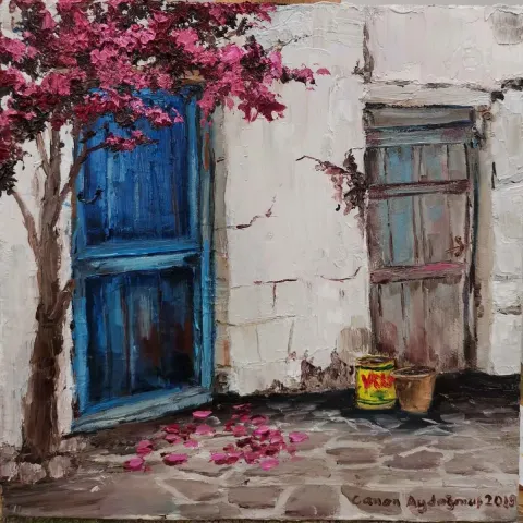 "İsimsiz" eseri CANAN AYDOĞMUŞ tarafından 2019 yılında 25x25 cm ölçülerinde Tuval üzeri yağlı boya tekniği ile yapılmıştır.