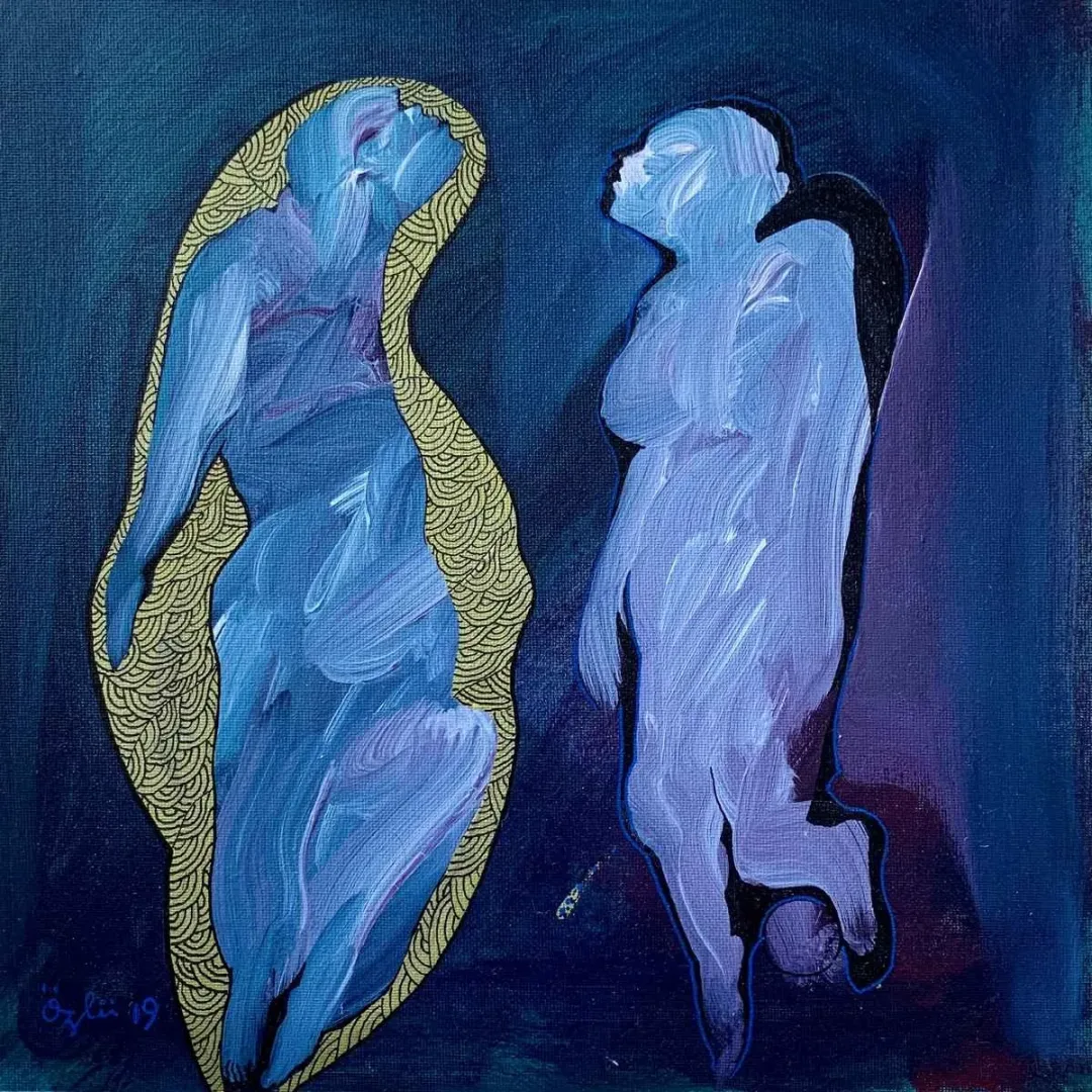 NECMETTİN ÖZLÜ — “İsimsiz”, 2019 "İsimsiz" eseri NECMETTİN ÖZLÜ tarafından 2019 yılında 25x25 cm ölçülerinde Tuval üzeri akrilik boya tekniği ile yapılmıştır.