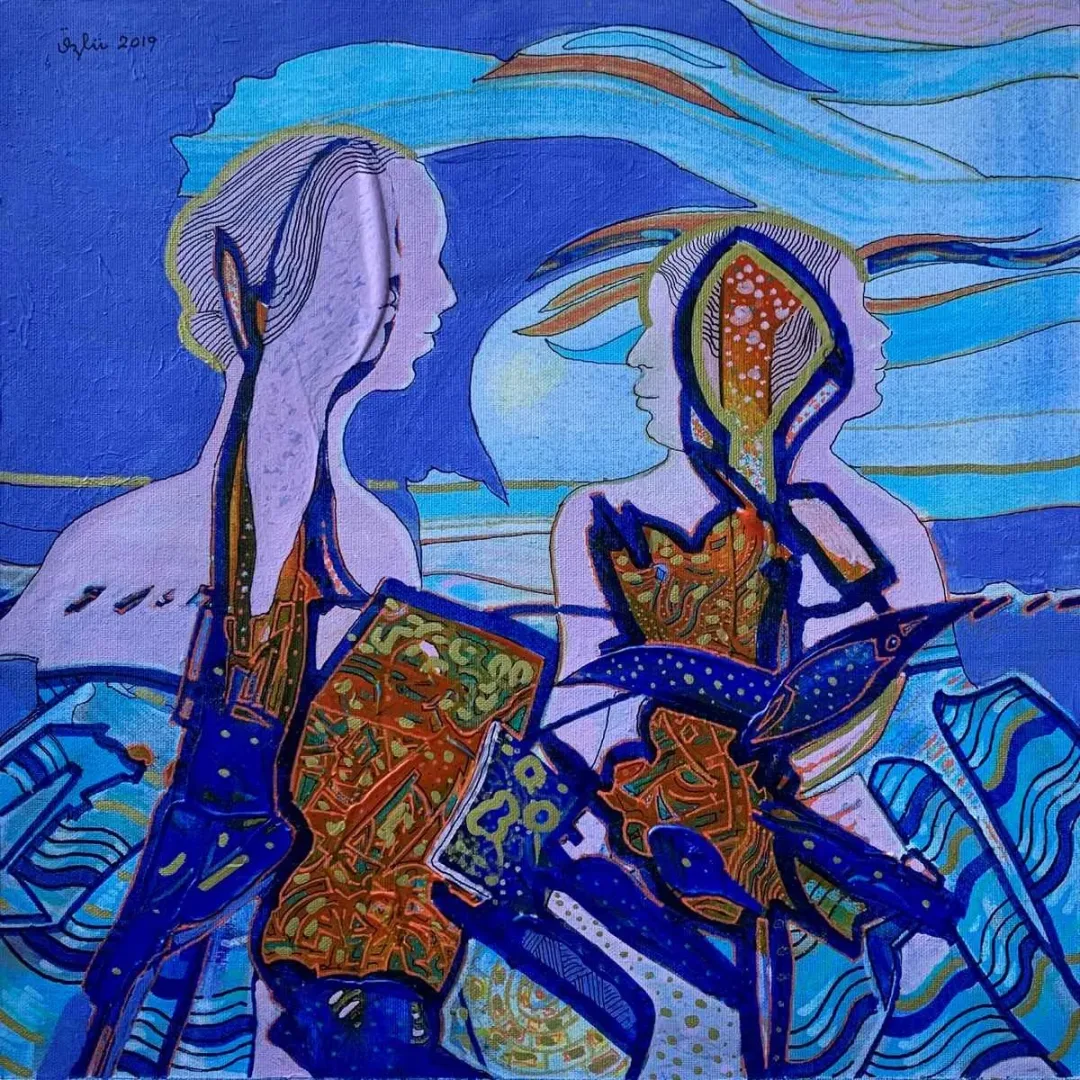 NECMETTİN ÖZLÜ — “İsimsiz”, 2019 "İsimsiz" eseri NECMETTİN ÖZLÜ tarafından 2019 yılında 25x25 cm ölçülerinde Tuval üzeri akrilik boya tekniği ile yapılmıştır.