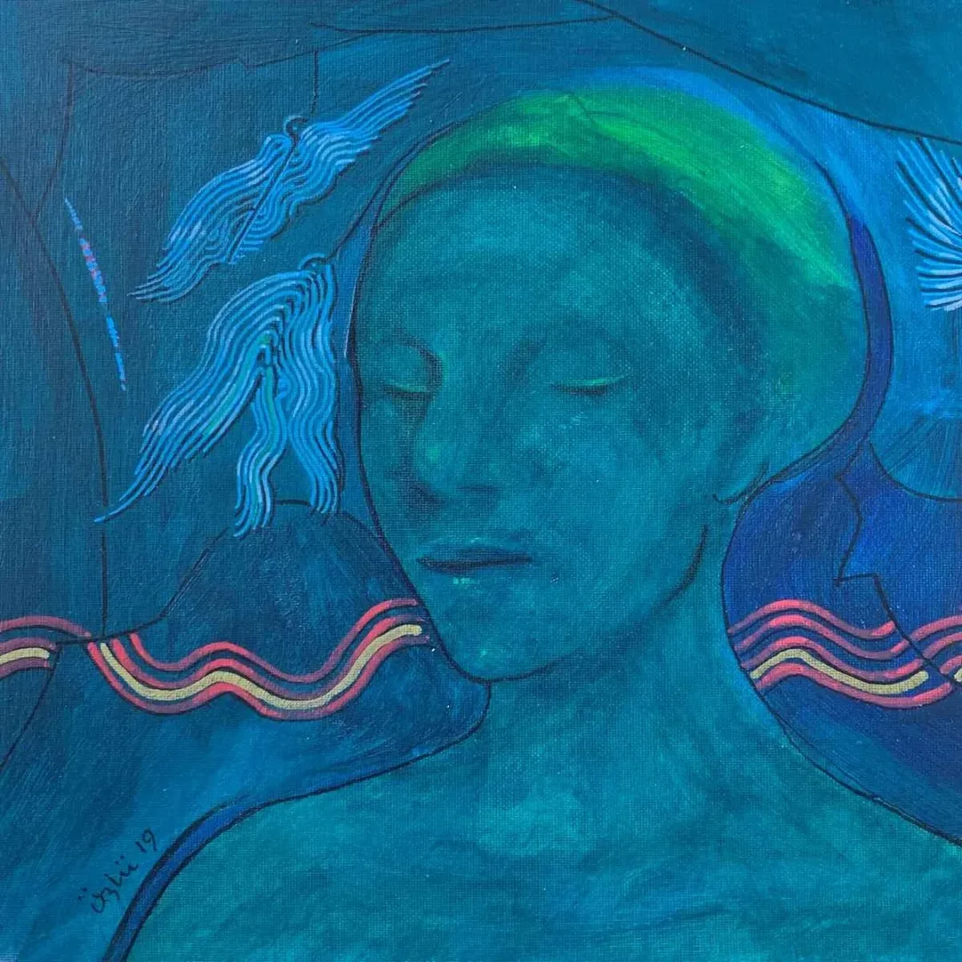 NECMETTİN ÖZLÜ — “İsimsiz”, 2019 "İsimsiz" eseri NECMETTİN ÖZLÜ tarafından 2019 yılında 25x25 cm ölçülerinde Tuval üzeri akrilik boya tekniği ile yapılmıştır.