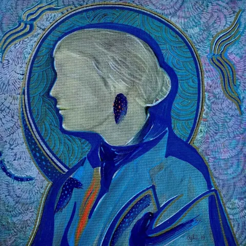 NECMETTİN ÖZLÜ — “Untitled”, 2019 "İsimsiz" eseri NECMETTİN ÖZLÜ tarafından 2019 yılında 25x25 cm ölçülerinde Tuval üzeri akrilik boya tekniği ile yapılmıştır.