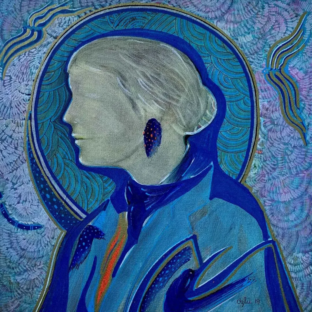 NECMETTİN ÖZLÜ — “İsimsiz”, 2019 "İsimsiz" eseri NECMETTİN ÖZLÜ tarafından 2019 yılında 25x25 cm ölçülerinde Tuval üzeri akrilik boya tekniği ile yapılmıştır.