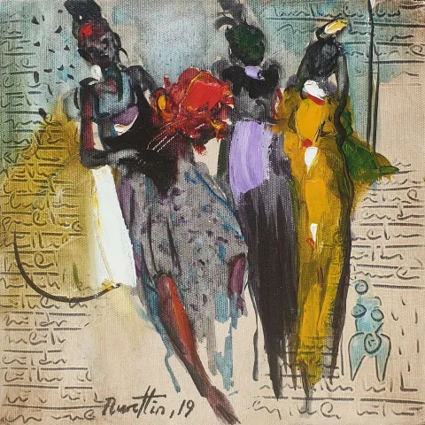 NURETTİN AKKAYA — “Untitled”, 2019 "İsimsiz" eseri NURETTİN AKKAYA tarafından 2019 yılında 25x25 cm ölçülerinde Tuval üzeri yağlı boya tekniği ile yapılmıştır.