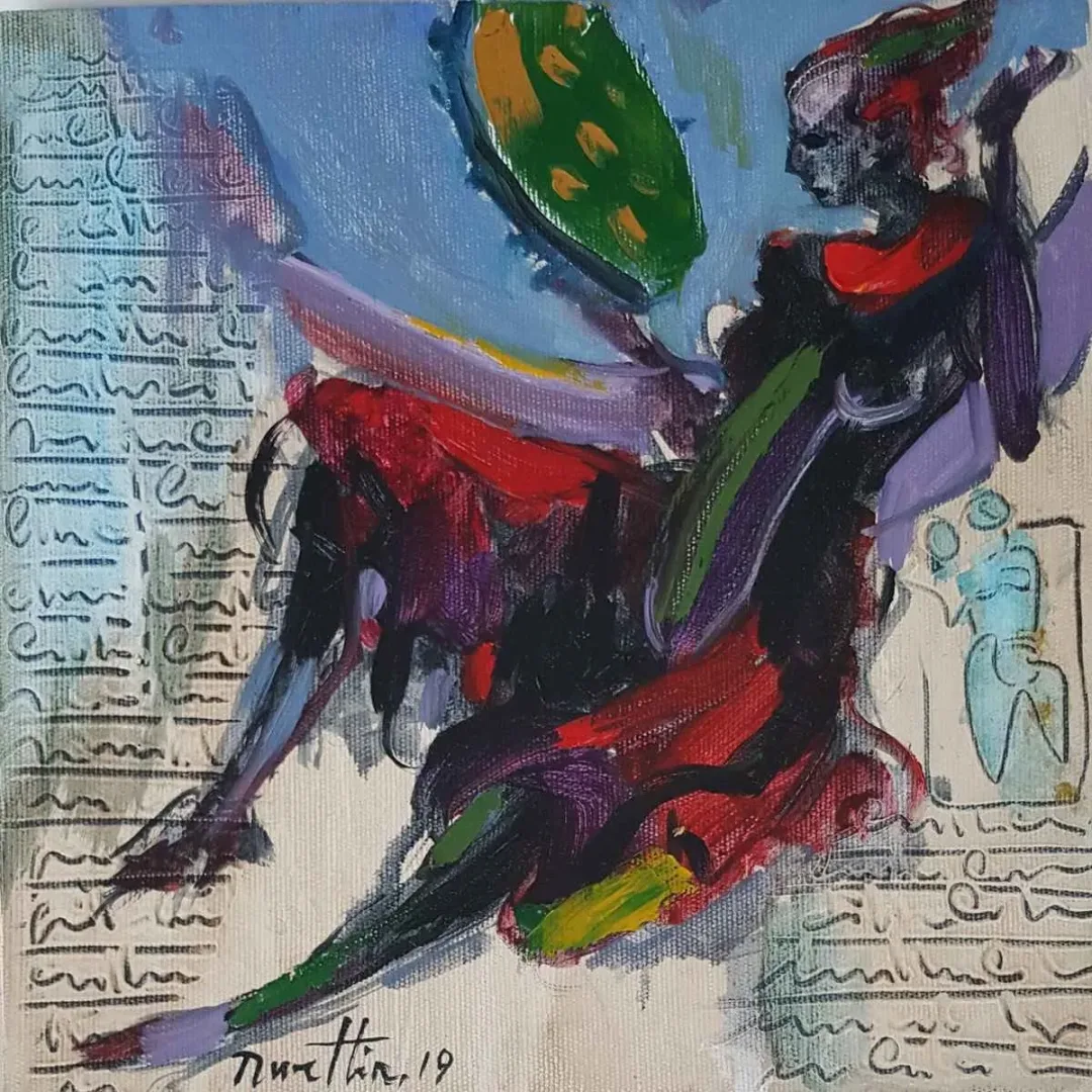 NURETTİN AKKAYA — “İsimsiz”, 2019 "İsimsiz" eseri NURETTİN AKKAYA tarafından 2019 yılında 25x25 cm ölçülerinde Tuval üzeri yağlı boya tekniği ile yapılmıştır.