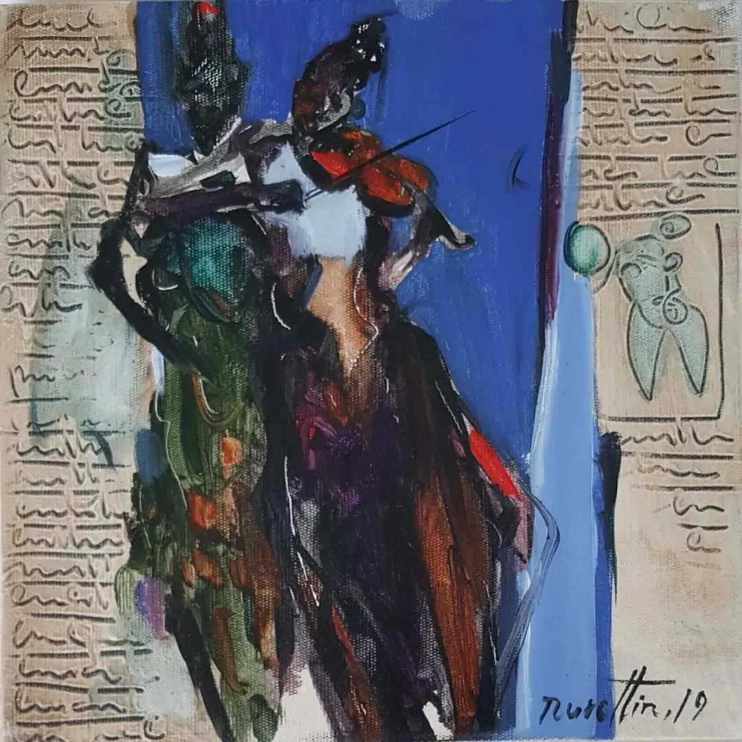 NURETTİN AKKAYA — “İsimsiz”, 2019 "İsimsiz" eseri NURETTİN AKKAYA tarafından 2019 yılında 25x25 cm ölçülerinde Tuval üzeri yağlı boya tekniği ile yapılmıştır.