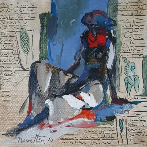 NURETTİN AKKAYA — “Untitled”, 2019 "İsimsiz" eseri NURETTİN AKKAYA tarafından 2019 yılında 25x25 cm ölçülerinde Tuval üzeri yağlı boya tekniği ile yapılmıştır.