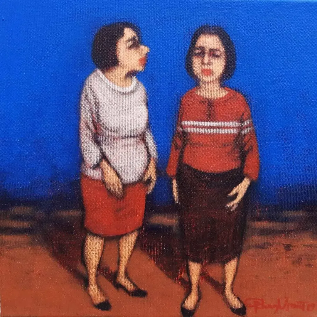 ORHAN UMUT — “İsimsiz”, 2019 "İsimsiz" eseri ORHAN UMUT tarafından 2019 yılında 25x25 cm ölçülerinde Tuval üzeri akrilik boya tekniği ile yapılmıştır.