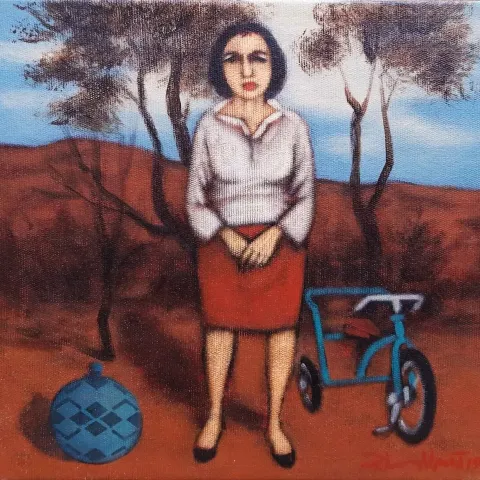ORHAN UMUT — “Untitled”, 2019 "İsimsiz" eseri ORHAN UMUT tarafından 2019 yılında 25x25 cm ölçülerinde Tuval üzeri akrilik boya tekniği ile yapılmıştır.