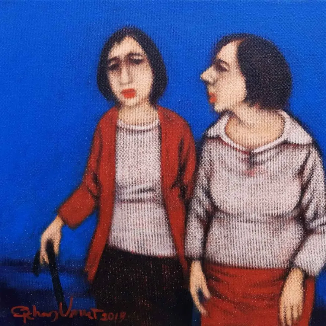 ORHAN UMUT — “İsimsiz”, 2019 "İsimsiz" eseri ORHAN UMUT tarafından 2019 yılında 25x25 cm ölçülerinde Tuval üzeri akrilik boya tekniği ile yapılmıştır.