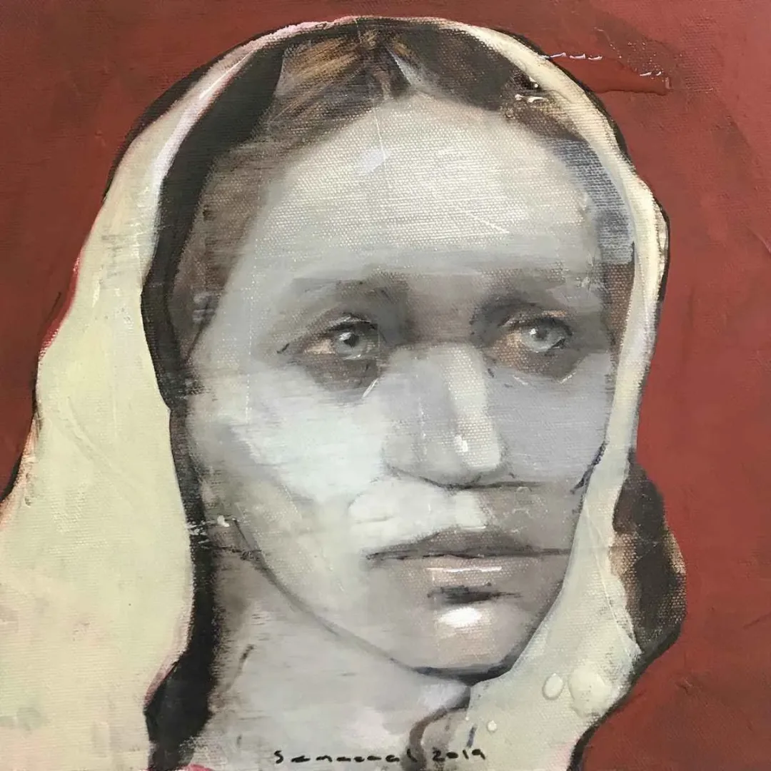SEMA ÖCAL — “İsimsiz”, 2019 "İsimsiz" eseri SEMA ÖCAL tarafından 2019 yılında 25x25 cm ölçülerinde Tuval üzeri yağlı boya tekniği ile yapılmıştır.