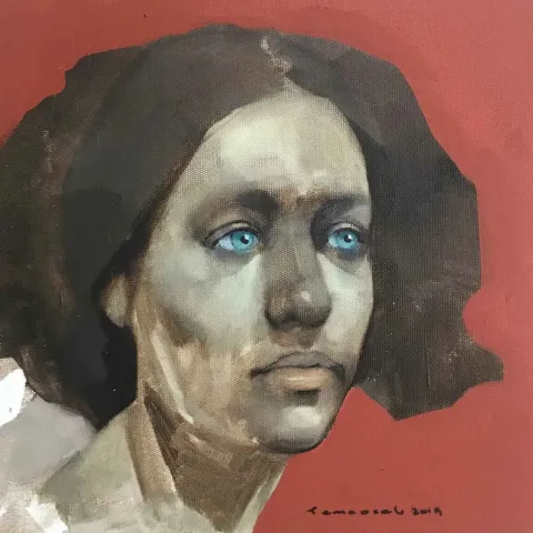 SEMA ÖCAL — “İsimsiz”, 2019 "İsimsiz" eseri SEMA ÖCAL tarafından 2019 yılında 25x25 cm ölçülerinde Tuval üzeri yağlı boya tekniği ile yapılmıştır.
