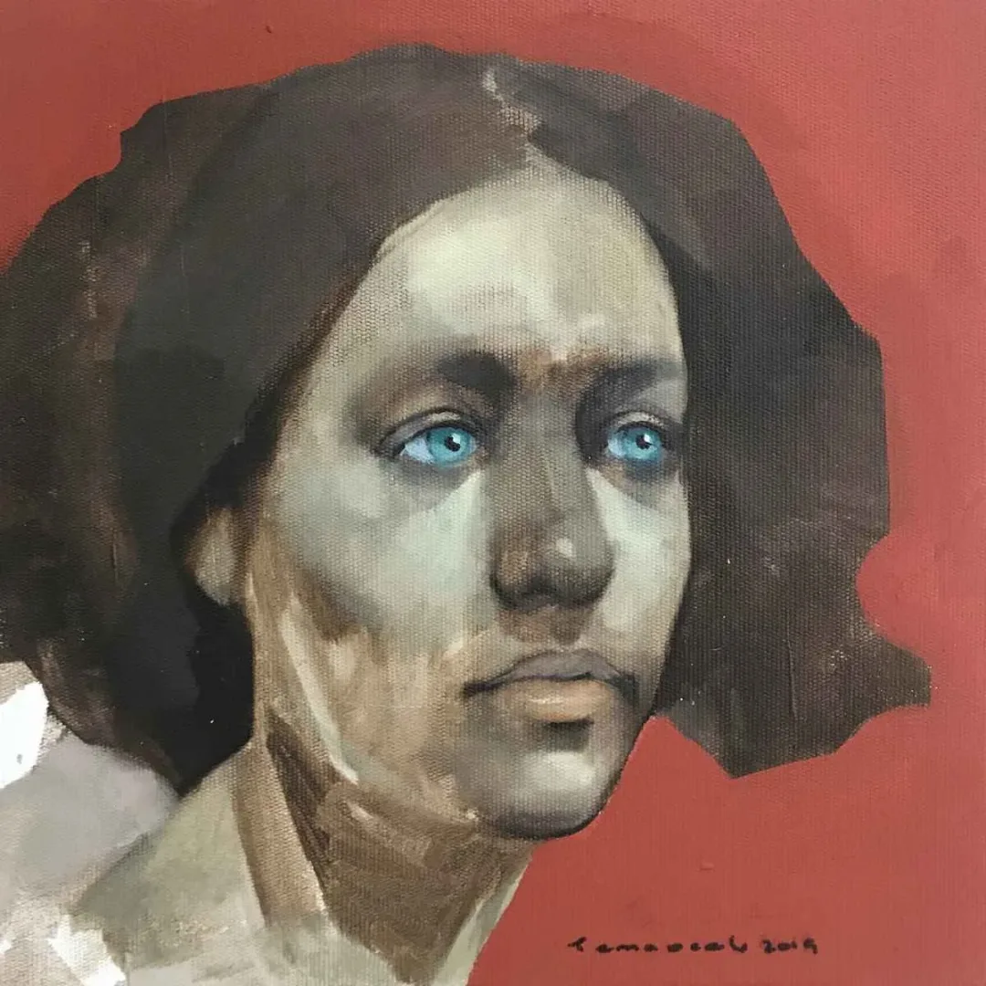 SEMA ÖCAL — “İsimsiz”, 2019 "İsimsiz" eseri SEMA ÖCAL tarafından 2019 yılında 25x25 cm ölçülerinde Tuval üzeri yağlı boya tekniği ile yapılmıştır.