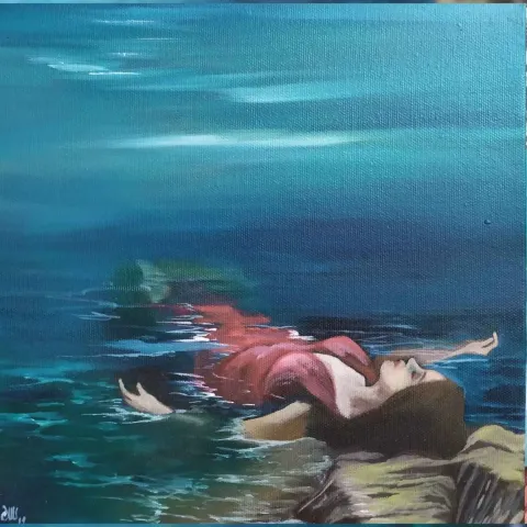 "İsimsiz" eseri AĞIT UĞUR ULUDAĞ tarafından 2019 yılında 25x25 cm ölçülerinde Tuval üzeri yağlı boya tekniği ile yapılmıştır.